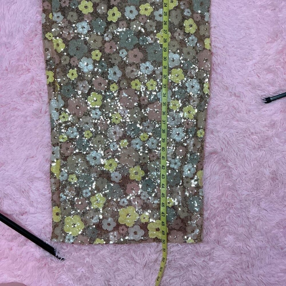 Floral Sequin Midi Dress Floral Dress - Picture 6 of 6